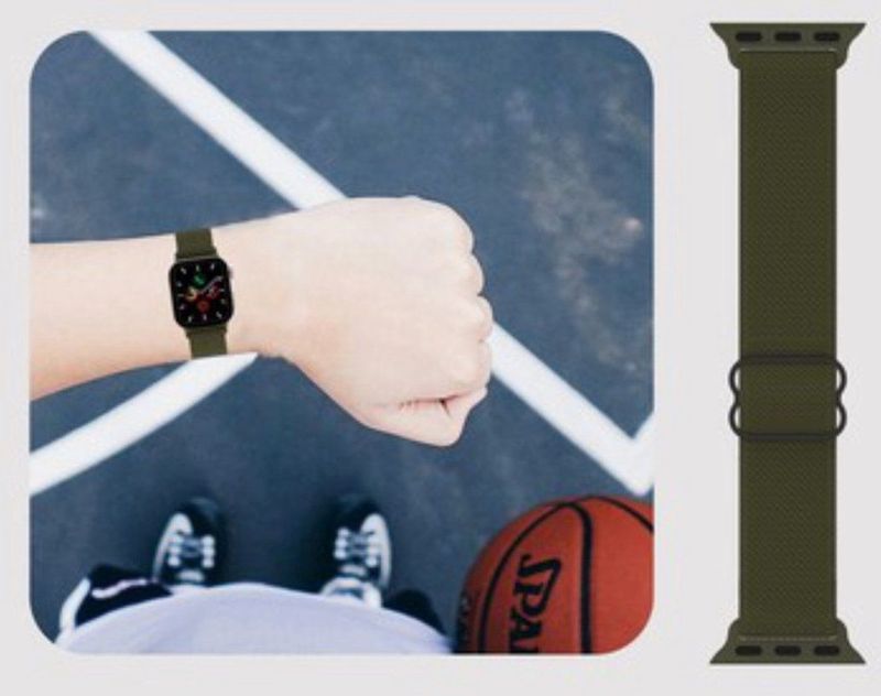 Just In Case - Urban Textura Strap - Groen - Apple Watch 44-49mm