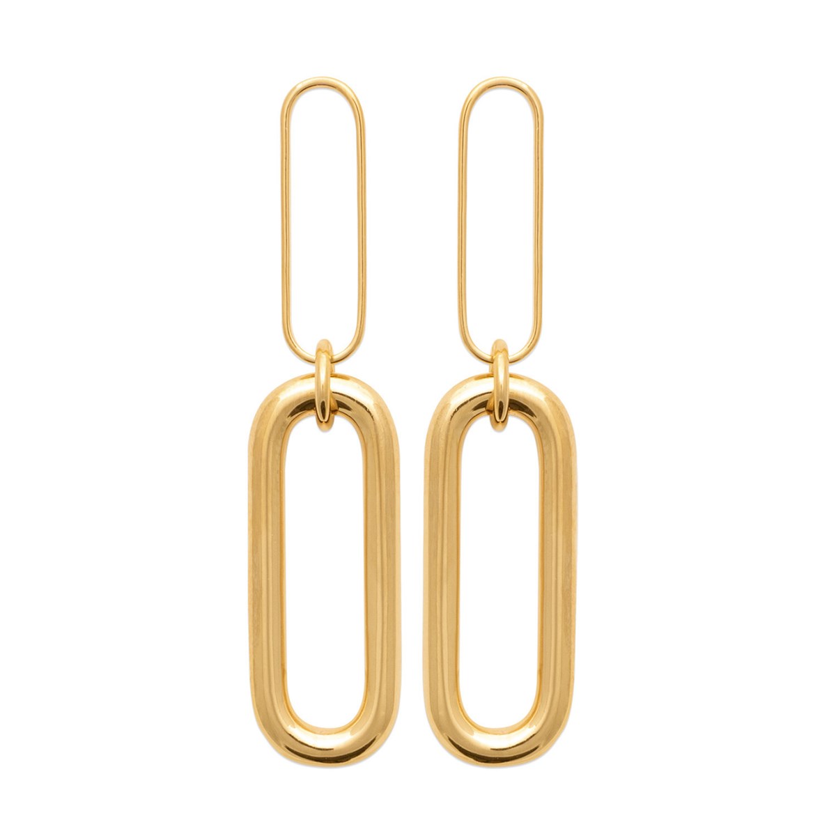 Boucles d'oreilles Brillaxis moderne plaqué or