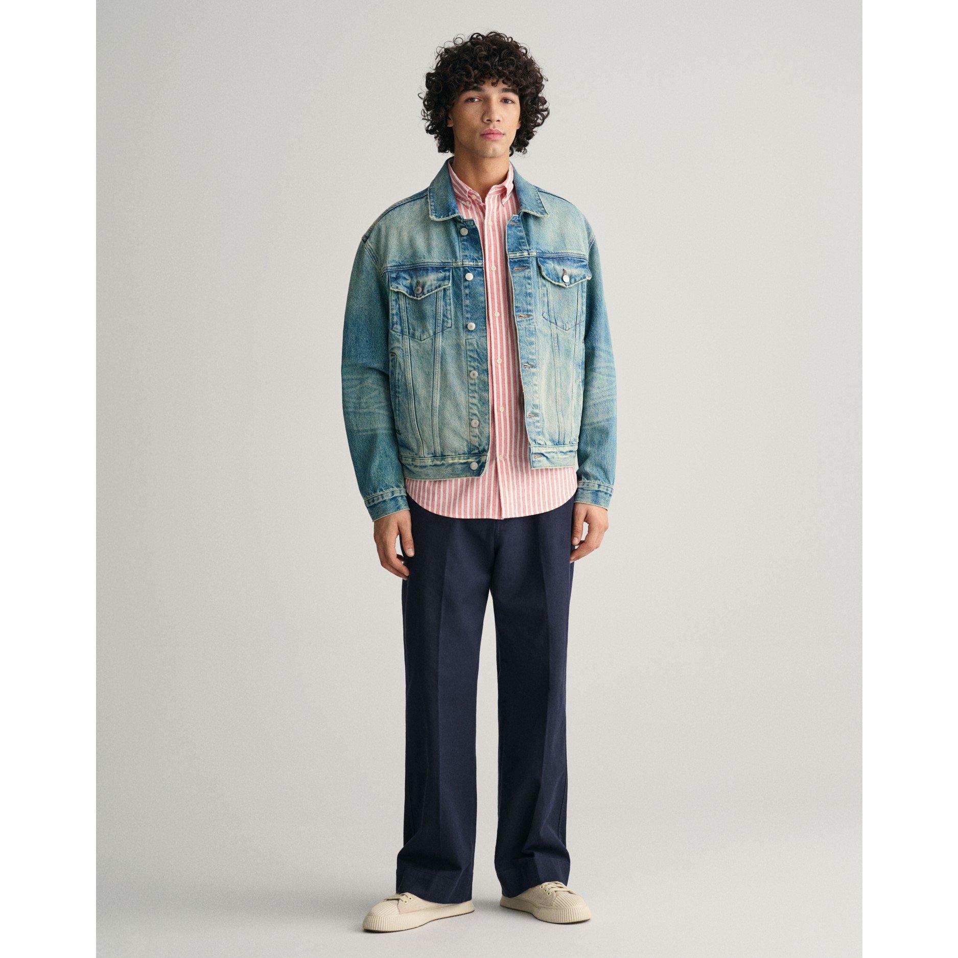 Gant REG COTTON LINEN STRIPE SS SHIRT SU