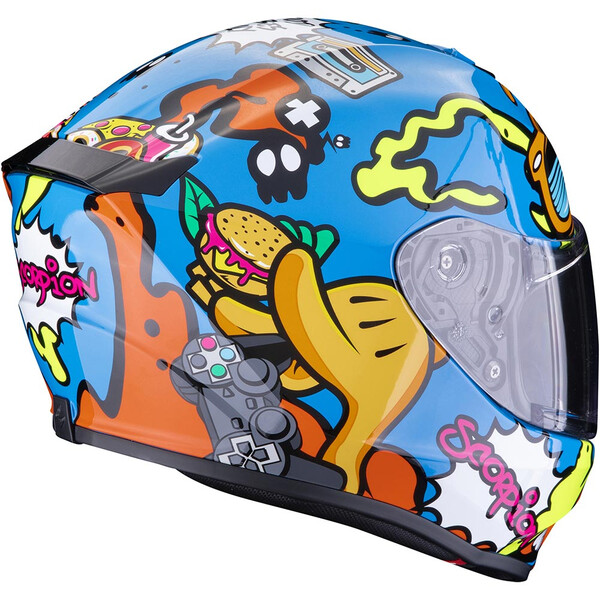 Scorpion - Casque Exo-JNR Air Fun Bleu / Orange / Jaune