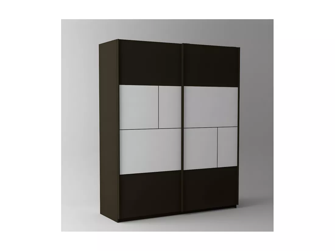 Chambre Adulte Complète Gris Moonstone/Blanc (140*190) - FLORINE n°1