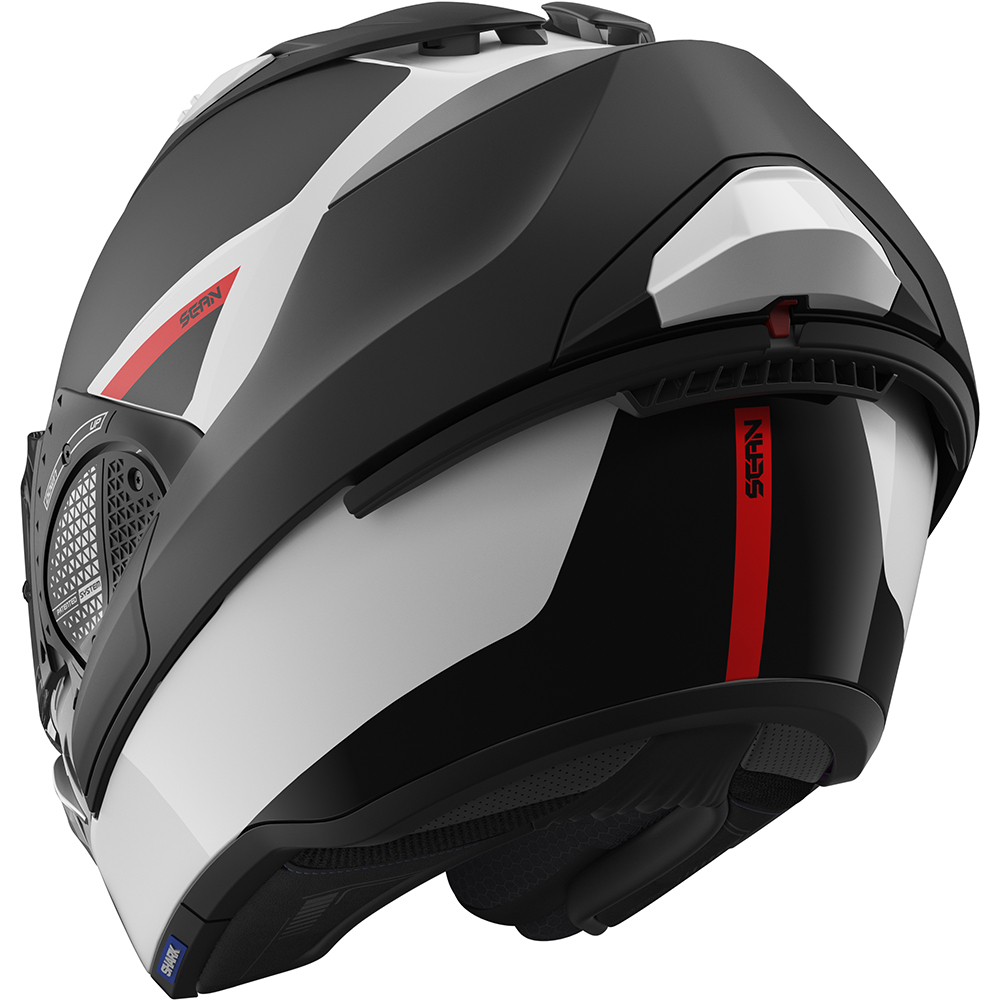 Shark - Casque EVO-GT Sean Blanc / Noir Mat / Rouge