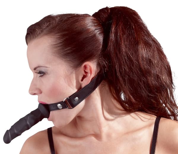 Gag med silikondildo