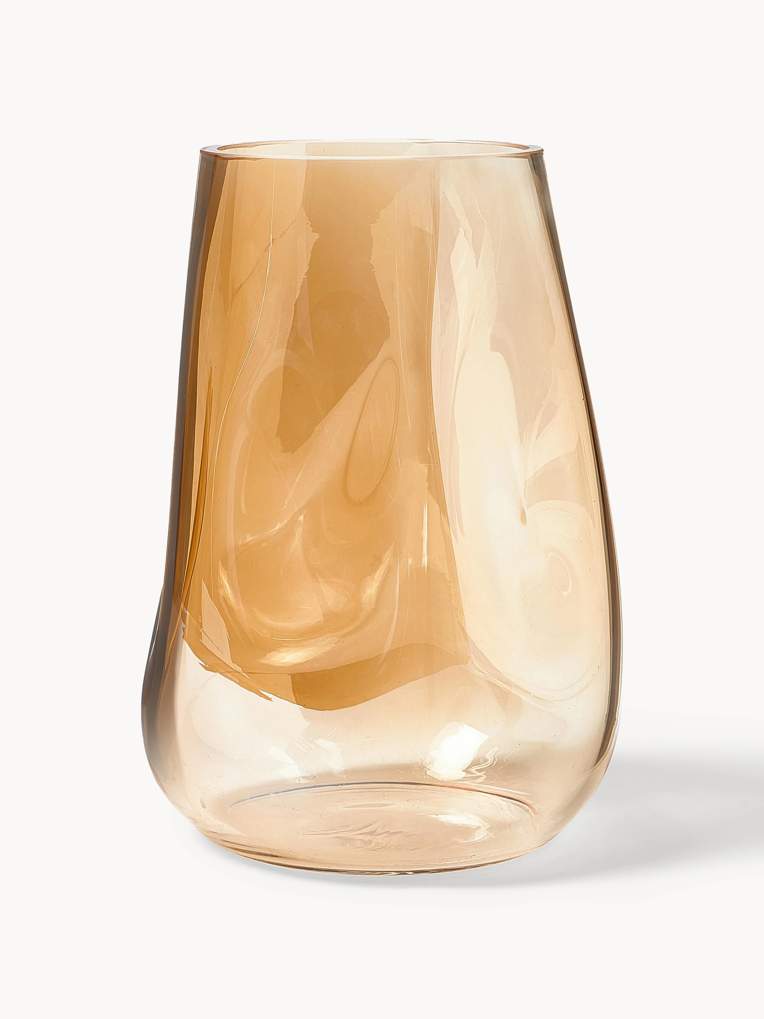 Mondgeblazen glazen vaas Luster, H 26 cm