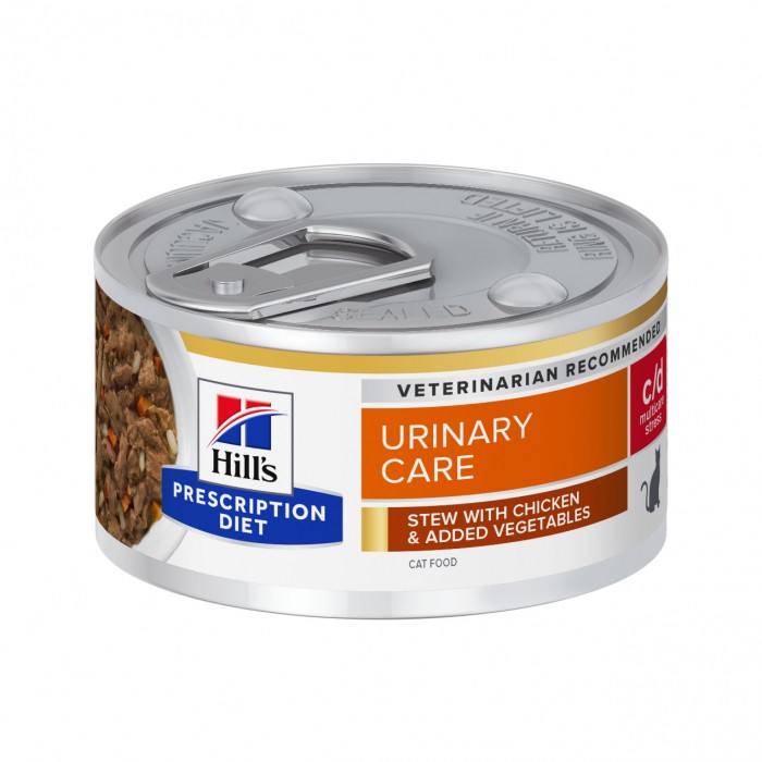 HILL'S Prescription Diet c/d Urinary Care Multicare Stress en Mijotés au Poulet - Pâtée pour chat