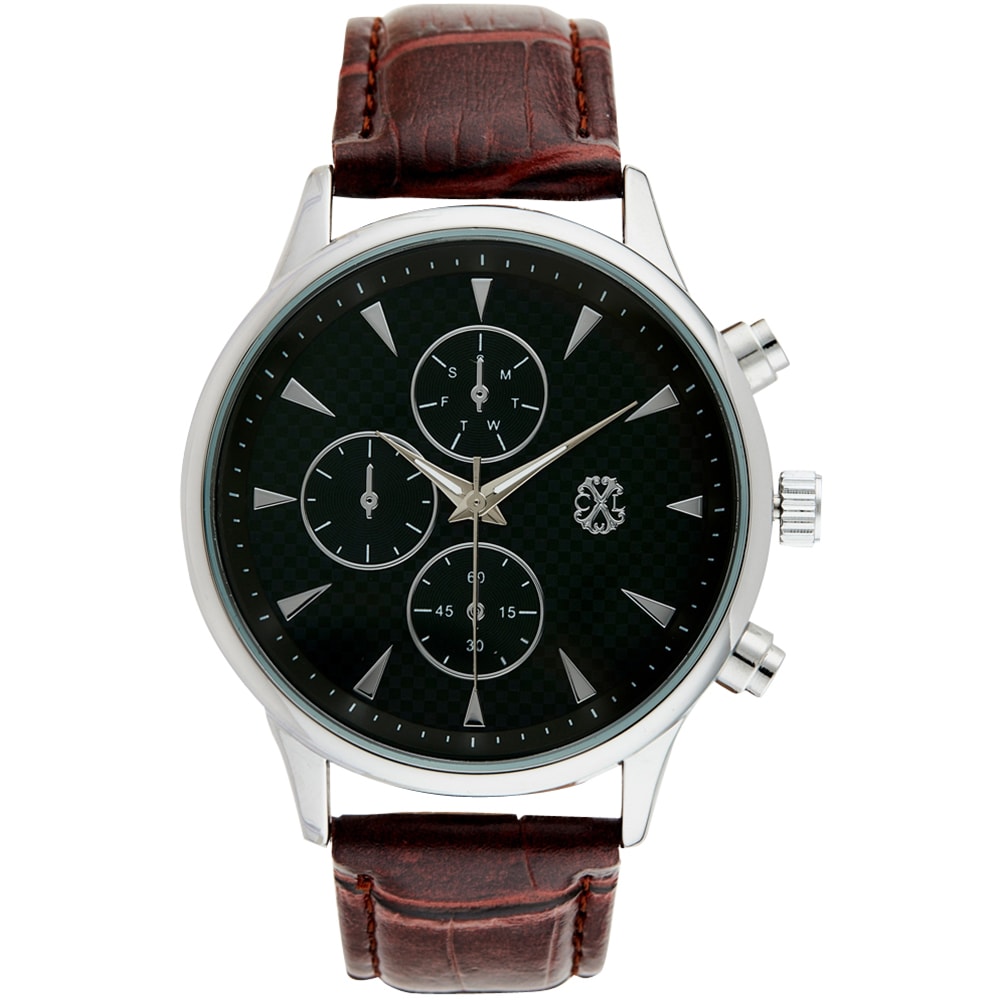 Montre à quartz - Cuir marron
