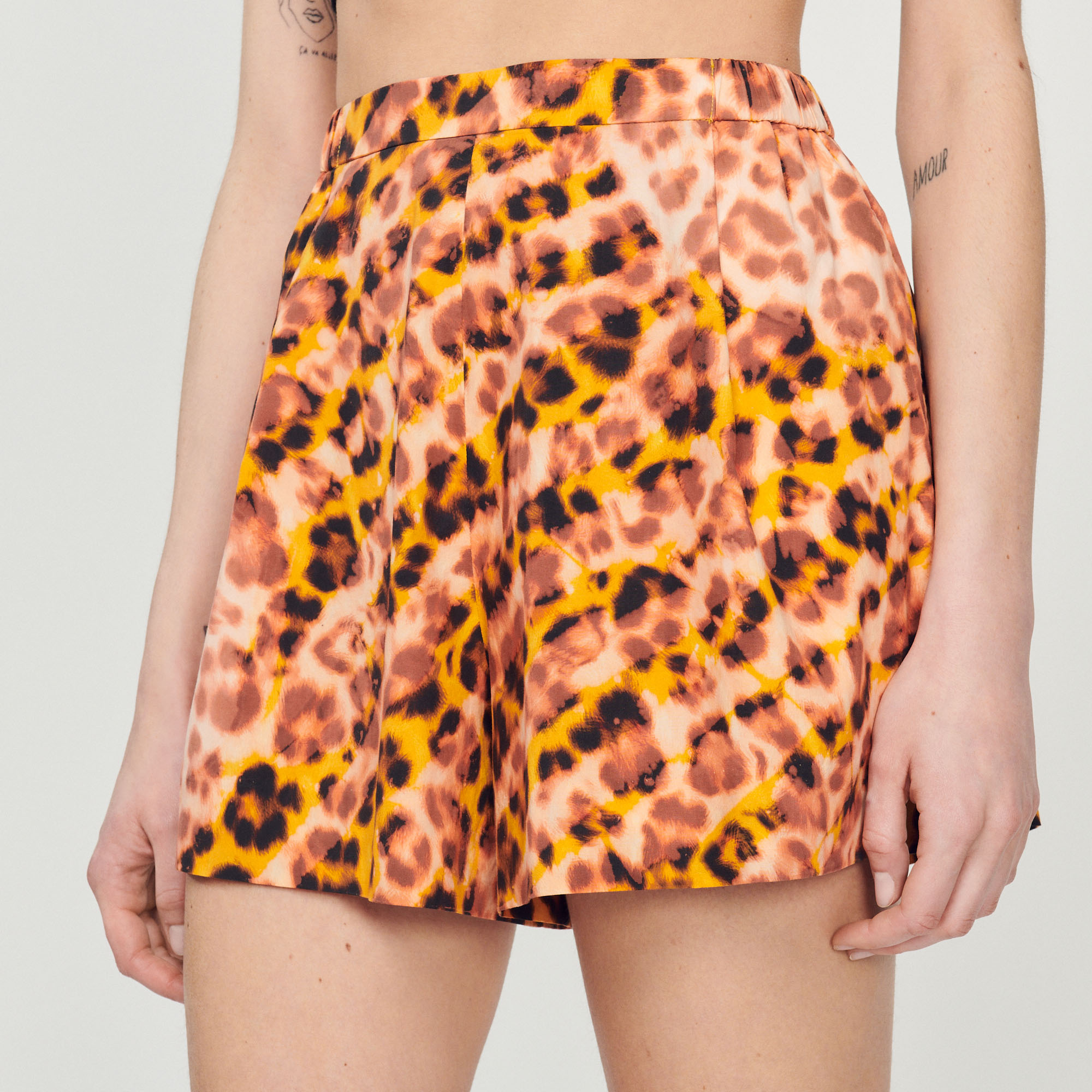 Short imprime leopard