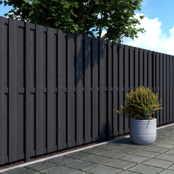 Schutting Royal grenen ca. 180 x 180 cm antraciet
