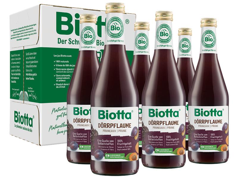 Biotta Säfte Dörrpflaume Bio 6 x 0.5 l Fruchtcocktail aus erntefrischen Dörrpflaumen & Aprikosen