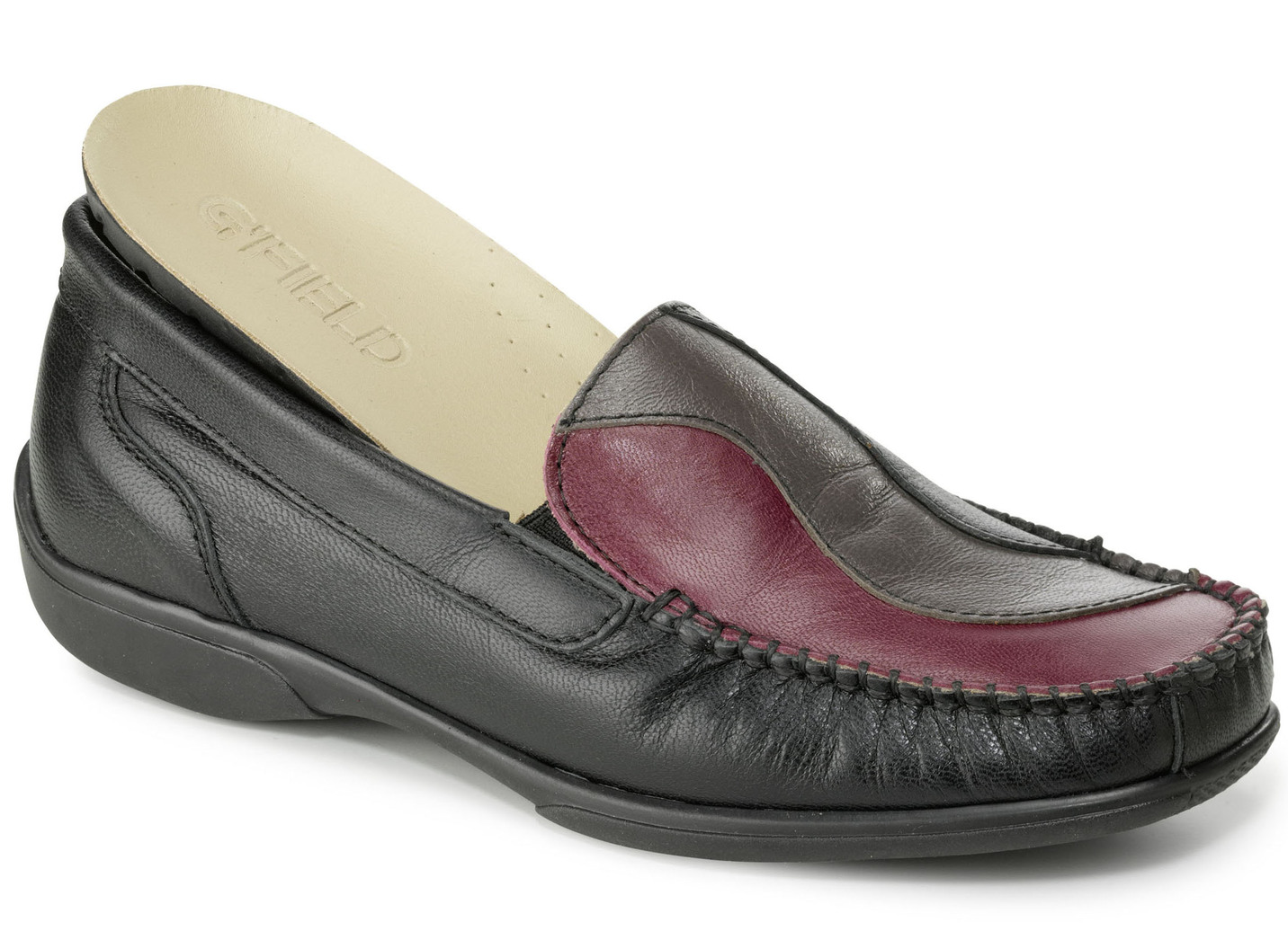 Mokassin-Slipper aus Chevreau-Nappaleder