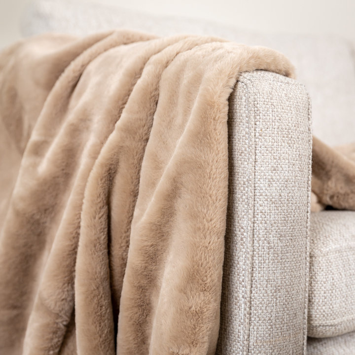 Wasbaar plaid - Otis Taupe | Comfortabel zacht en warm!