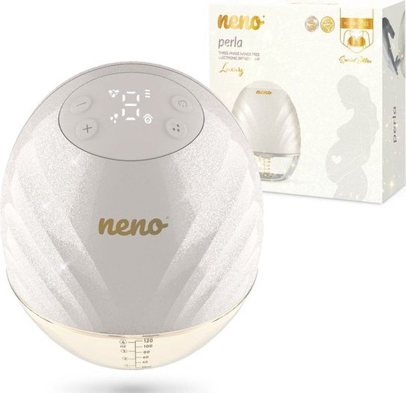 Neno Perla - Draadloze Borstkolf - Wit - Ergonomisch - Stille Werking