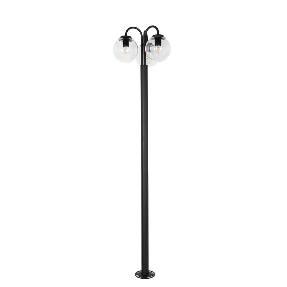 Qazqa staande buitenlampen sfera zwart e27