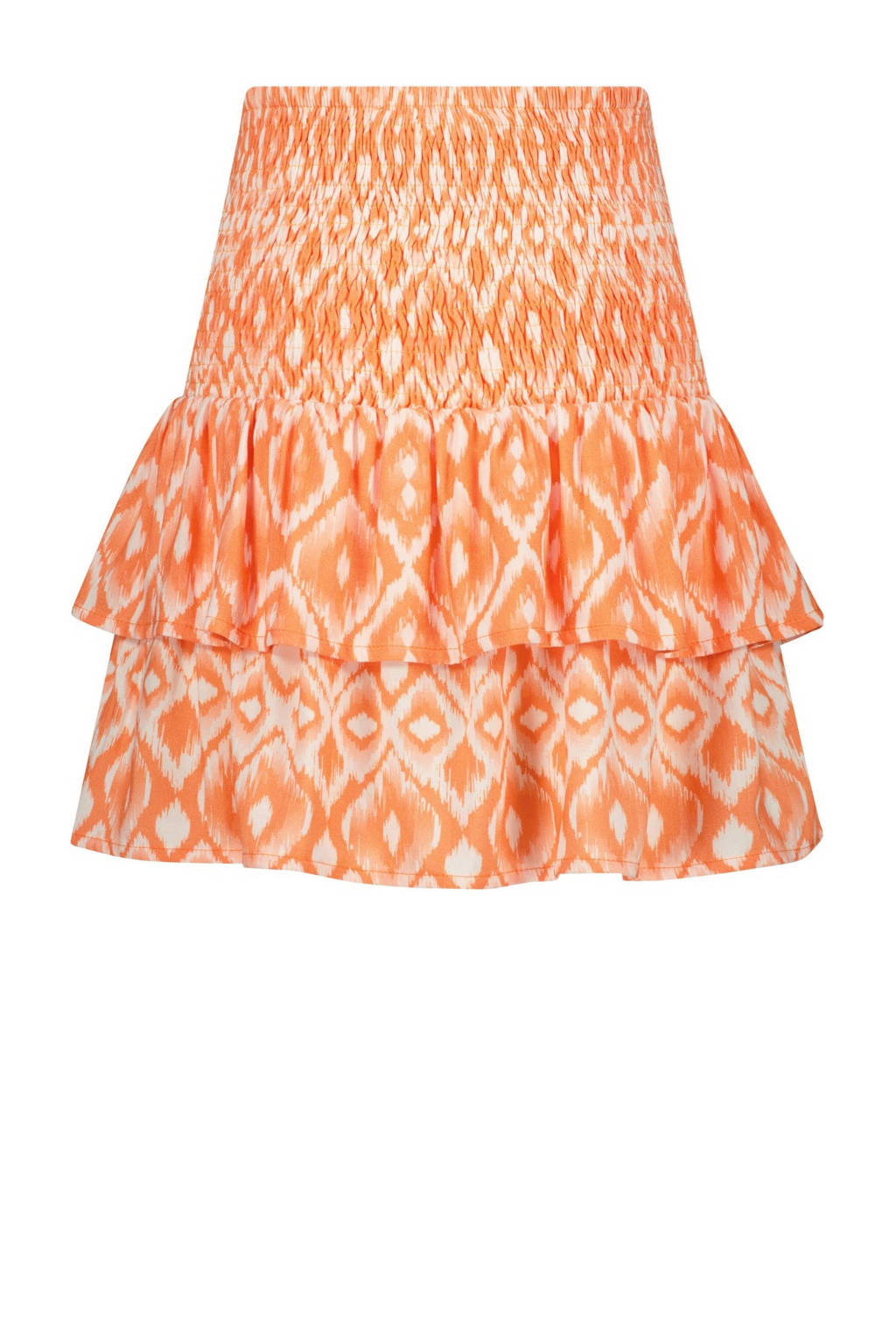 Vingino rok Quarry met all over print licht neonoranje/wit