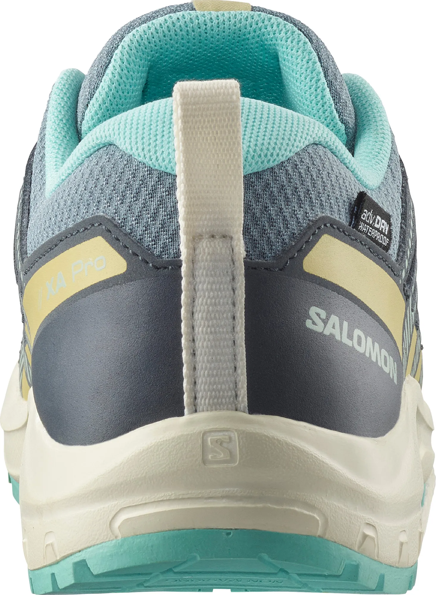 Salomon Kids' XA Pro V8 Waterproof Trooper/turbulence/aruba Blue