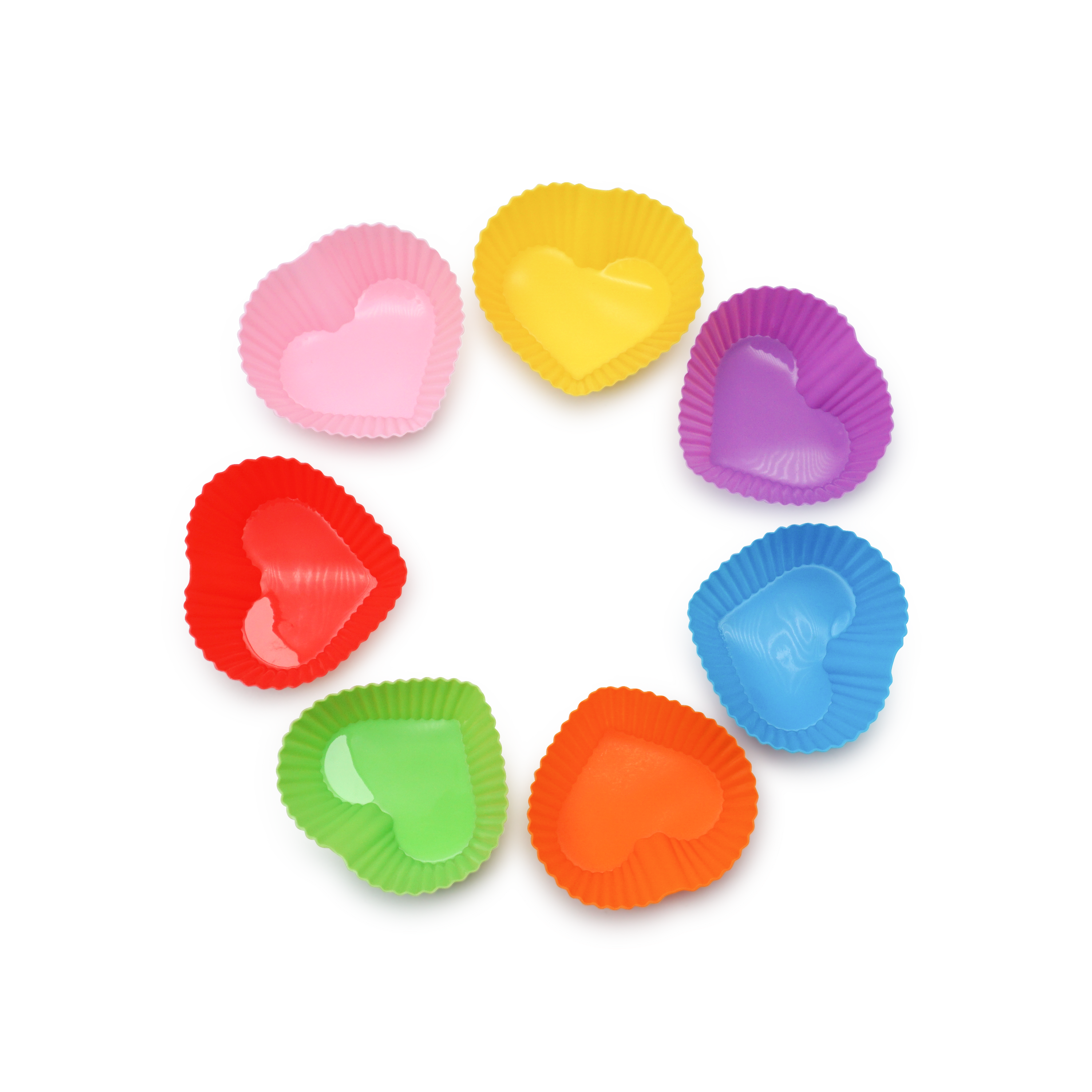(28er Set) Silikon Cupcake Förmchen Muffin Form Backform - Bunt