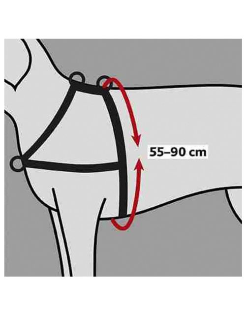Trixie Lead'N'Walk Soft Tuig Zwart - Hondenharnas