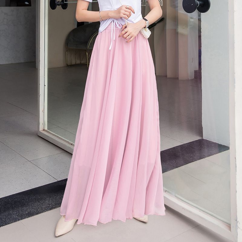 Lewwe - Maxi A-lijn chiffon rok