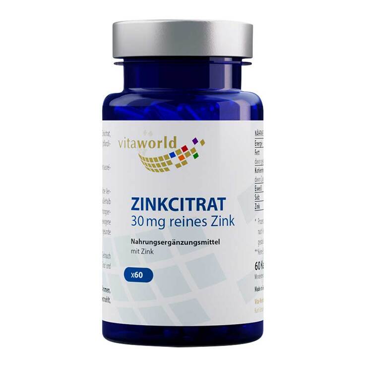 Zinkcitrat 30 mg Kapseln, 60 St