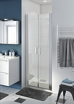 Porte de douche battante GoodHome Beloya transparente 80 cm