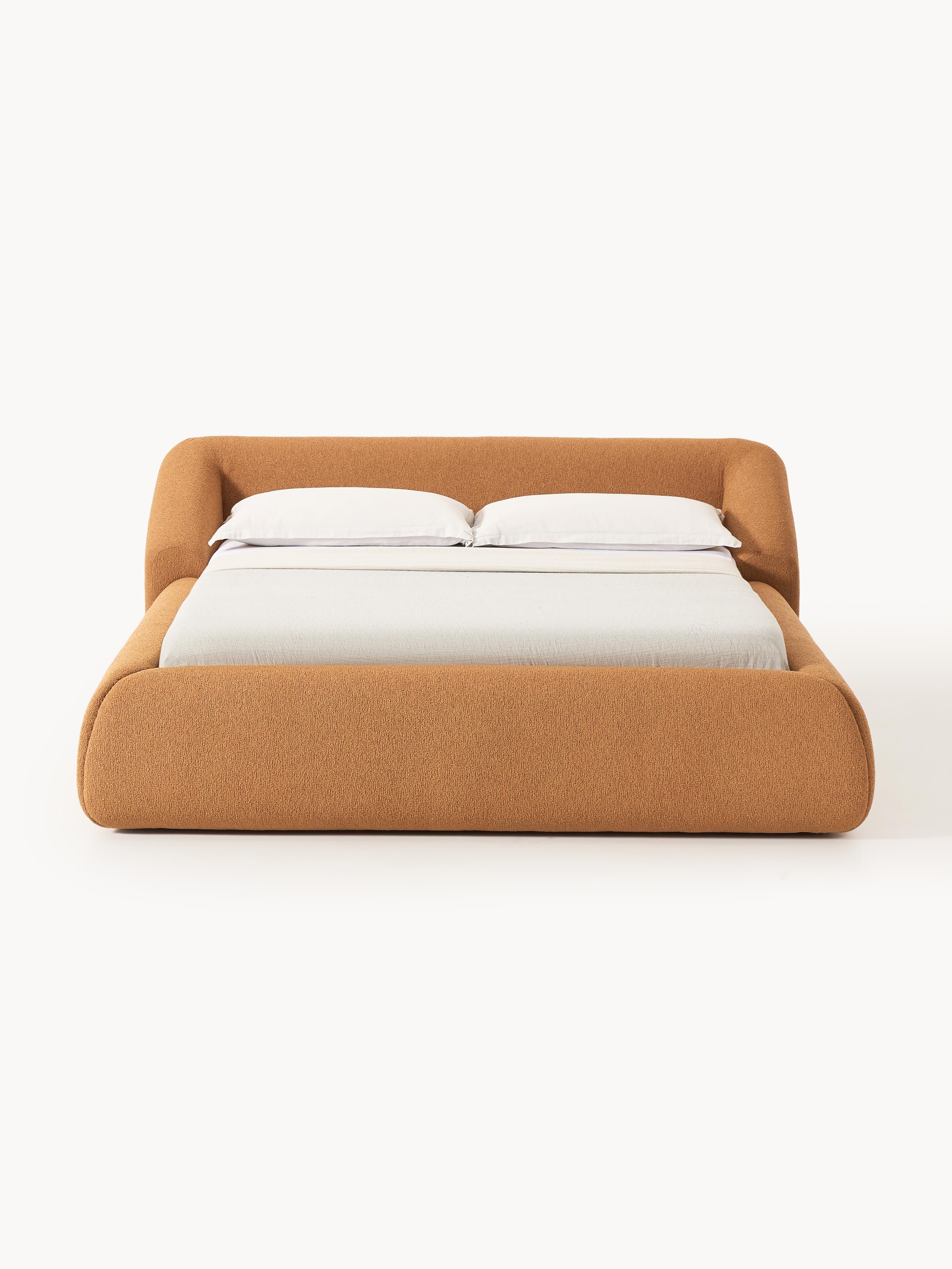 Gestoffeerd bouclé bed Sofia