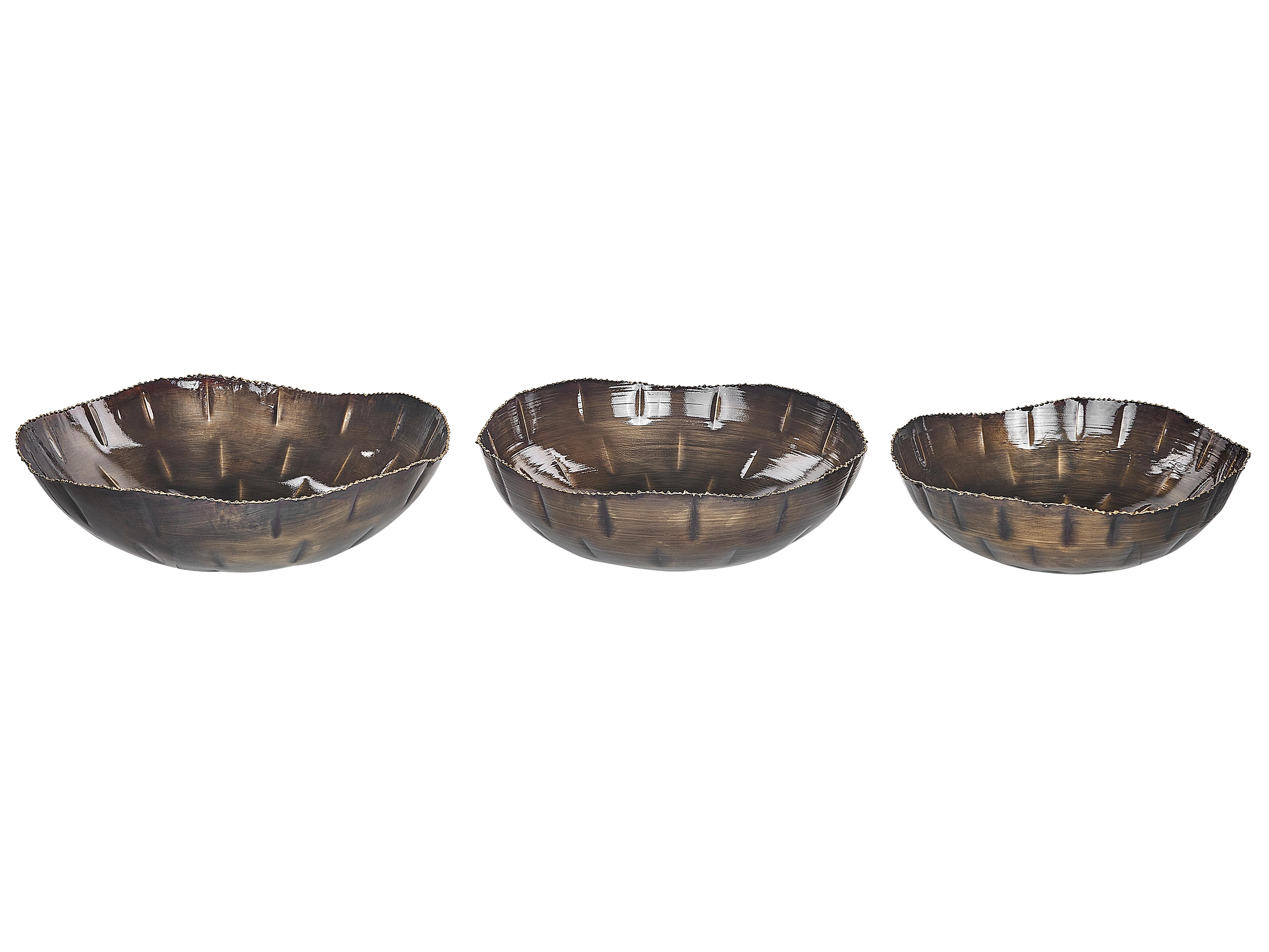 Set van 3 decoratieve schalen PINANG Metaal Messing