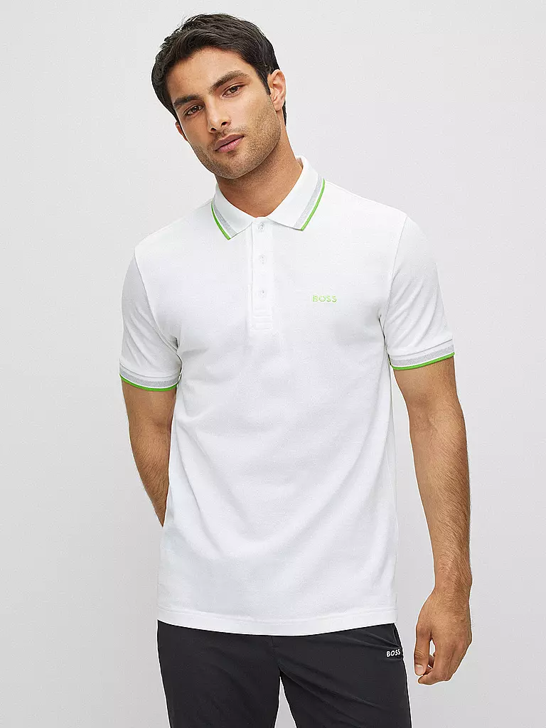 BOSS Poloshirt Regular Fit PADDY weiss