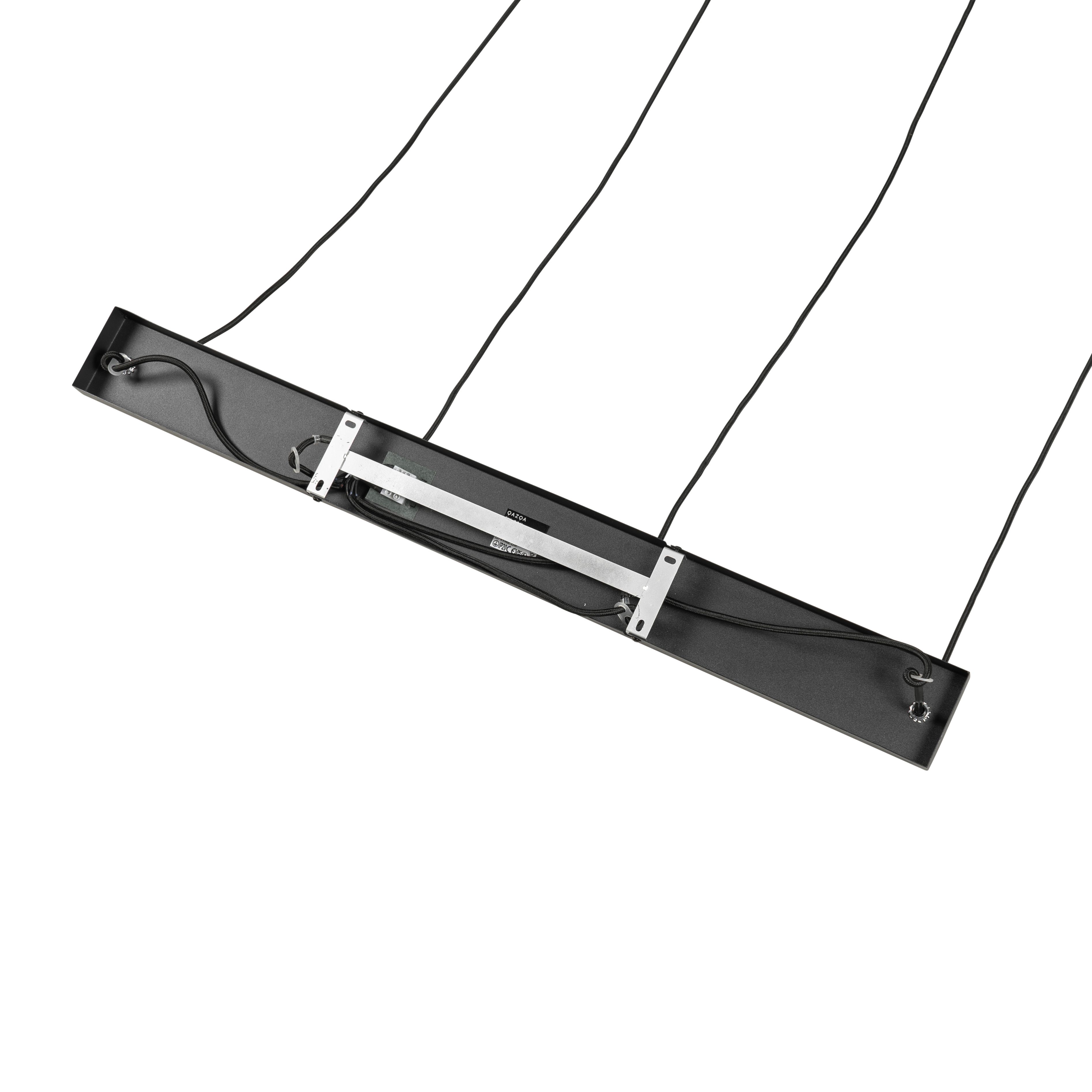 Art Deco hanglamp zwart met smoke glas 4-lichts - Josje