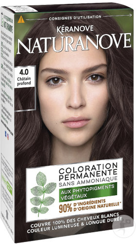 Naturanove Coloration Permanente Sans Ammoniaque 4.0 Châtain Profond 1 Kit