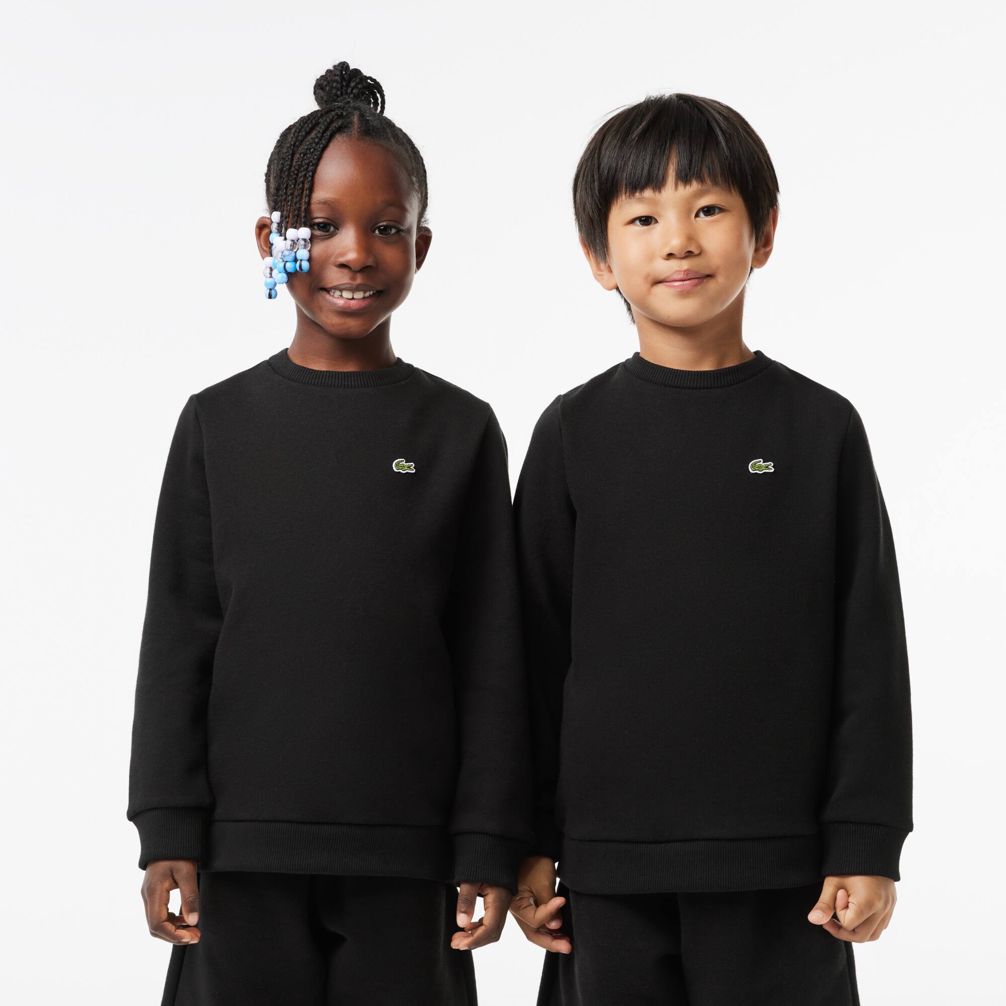 Sweatshirt enfant Lacoste en molleton de coton biologique Pullovers & Sweatshirts - Noir - Lacoste - Enfant