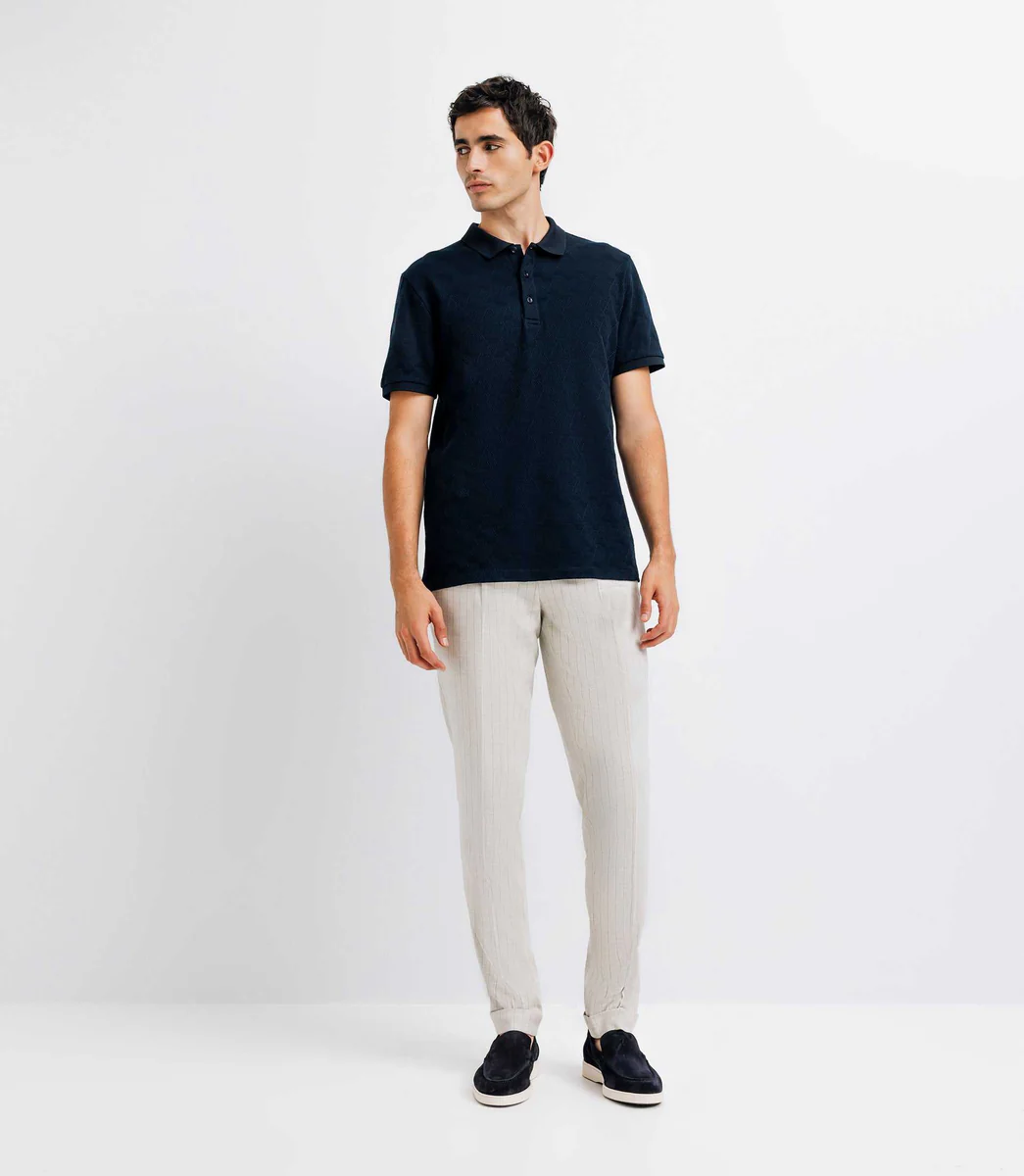 Polo nid d'abeille marine