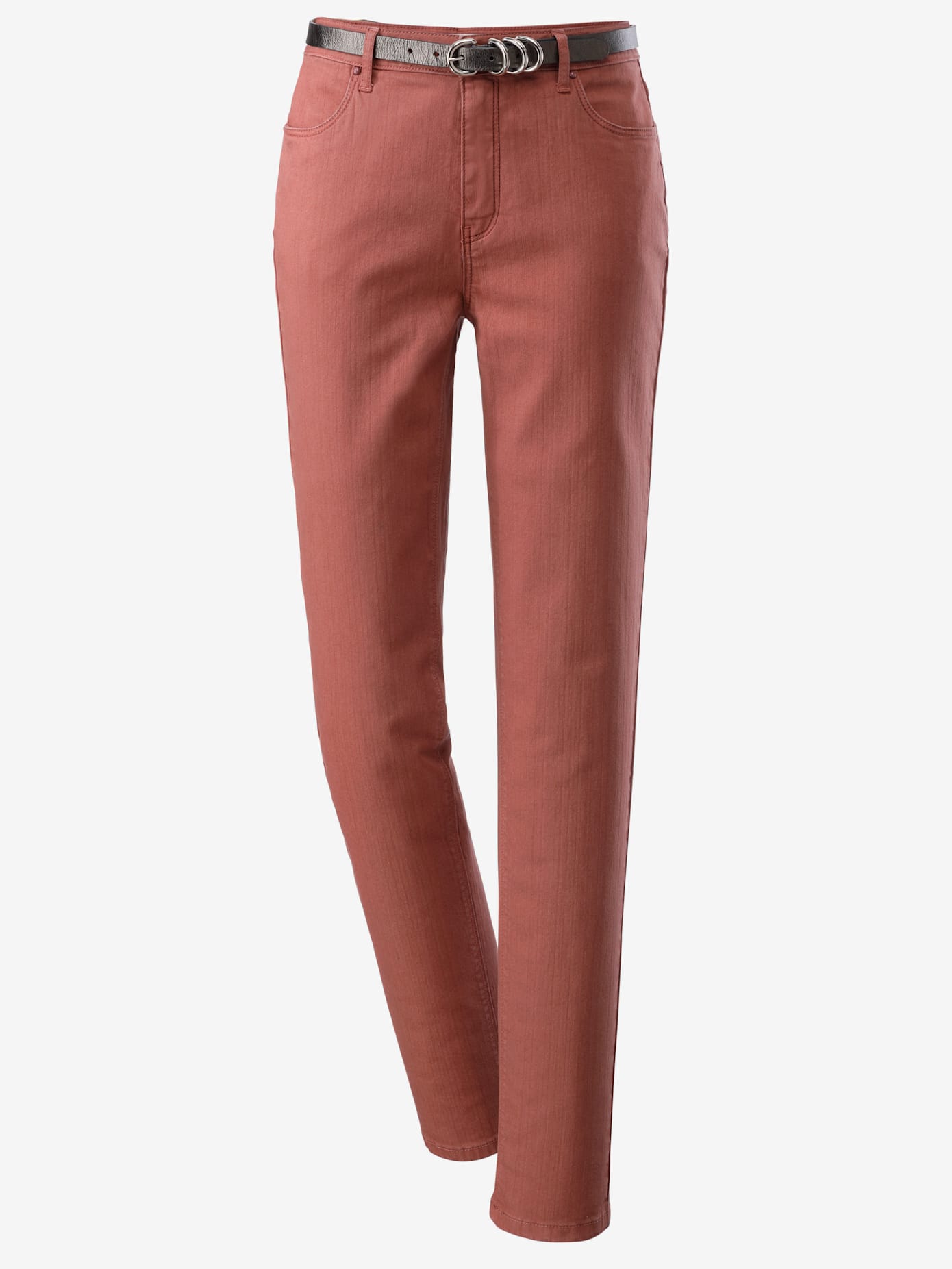 Jean femme coupe skinny 4 poches taille haute