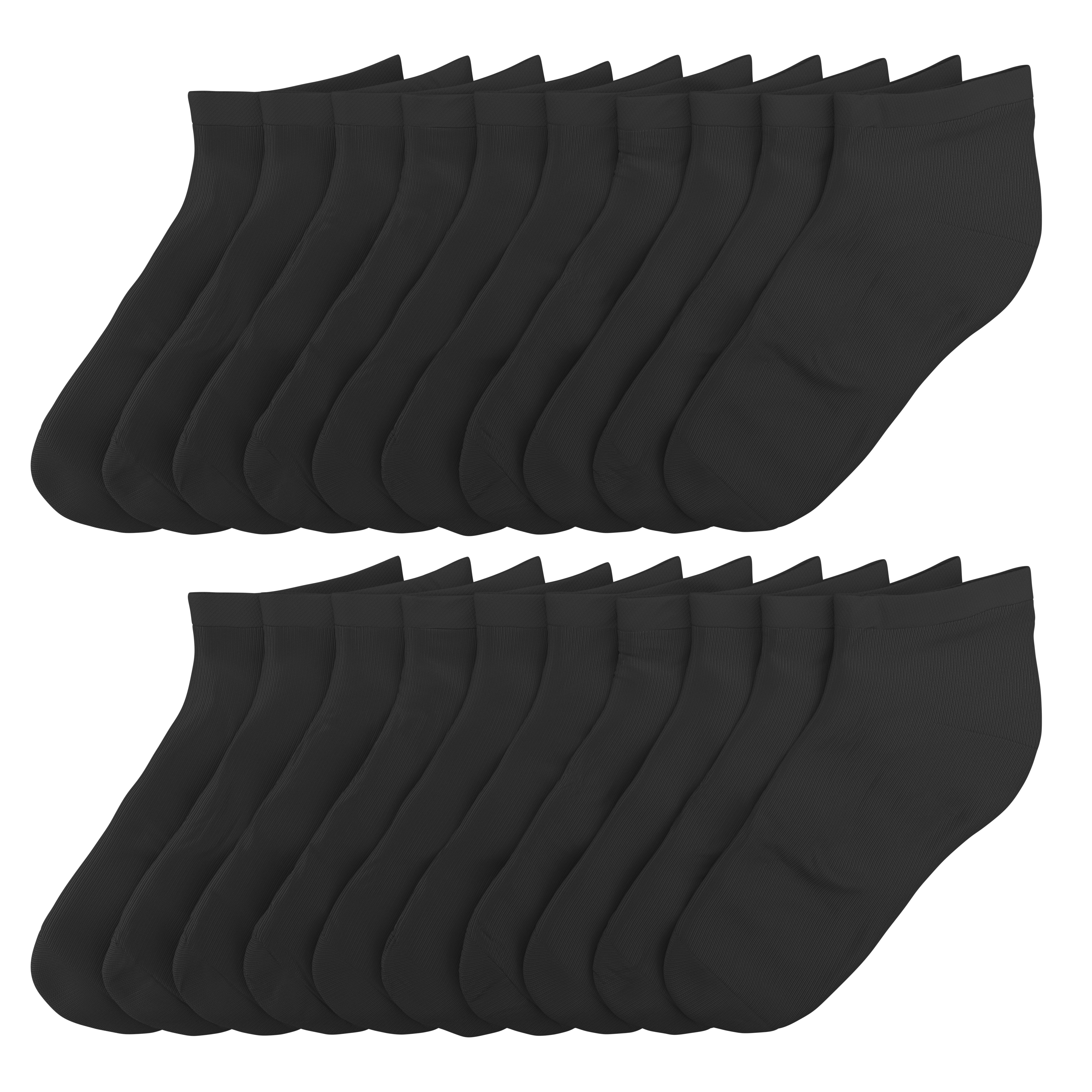 Sneaker Socken Grösse 43 - 46 10er Set schwarz