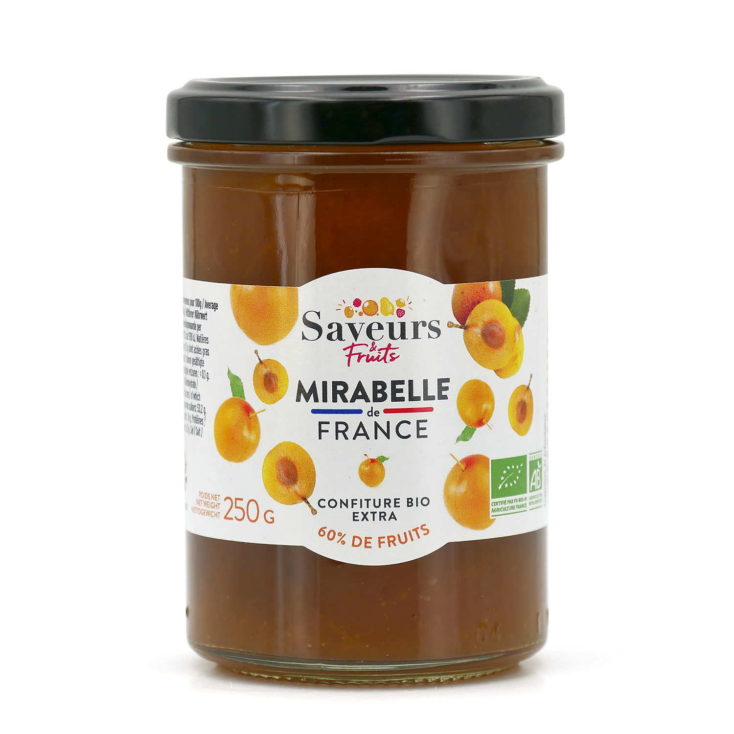 Confiture extra de mirabelle de France bio