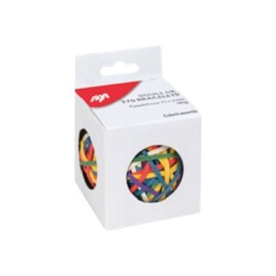Sign - Boule de 270 bracelets caoutchouc - élastiques - couleurs assorties