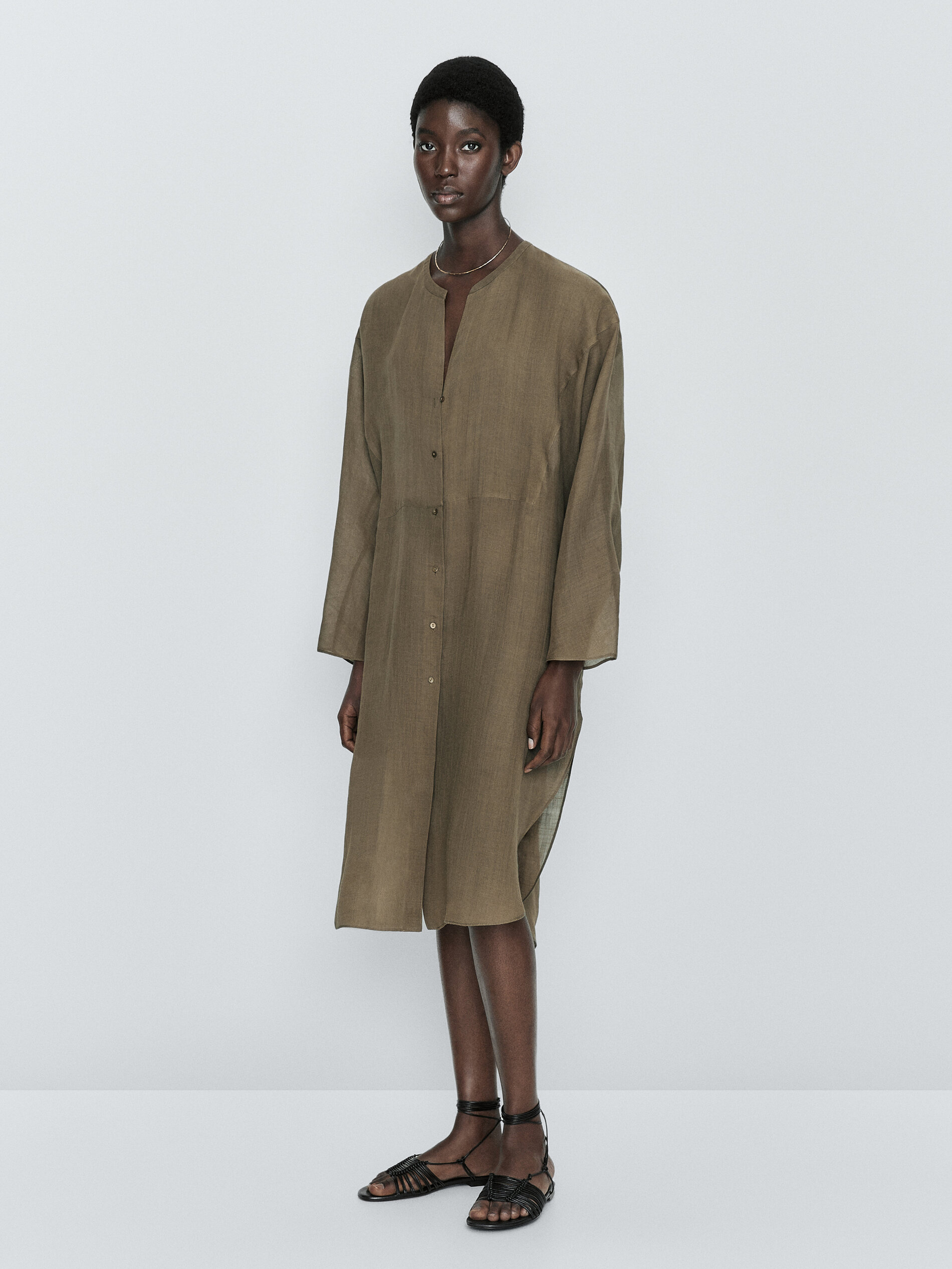 Blusa 100% Rami - Cáqui