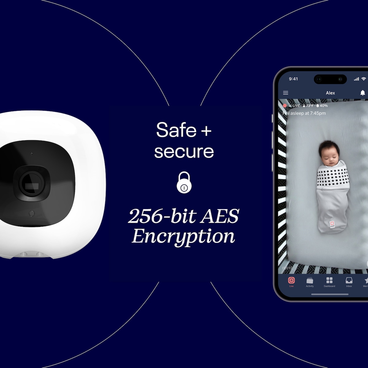 Nanit Pro Camera babymonitor N303SW (med gulvstativ)