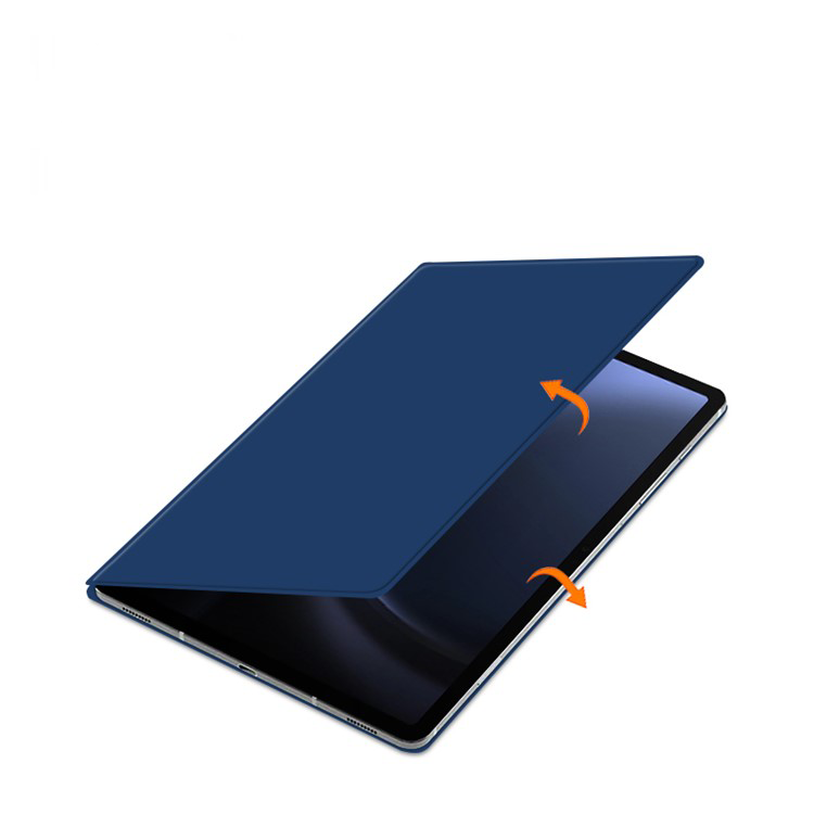 Samsung Galaxy Tab S10 FE / Tab S9 FE Smart Cover Flip Case Leder Tasche Schutzhülle Magnetcover   S-Pen Halterung - Dunkelblau