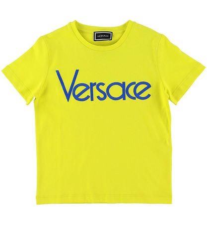 Versace T-Shirt - Neongrün/Blau m. Logo