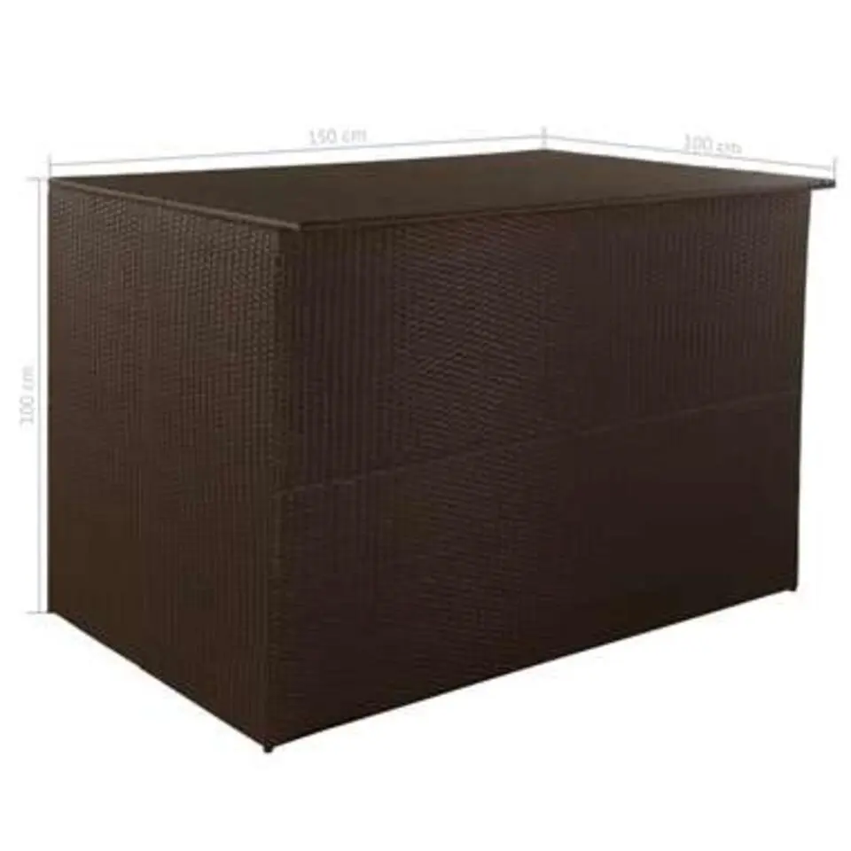 vidaXL - Opbergcontainer Voor Buiten - Bruin - Poly rattan