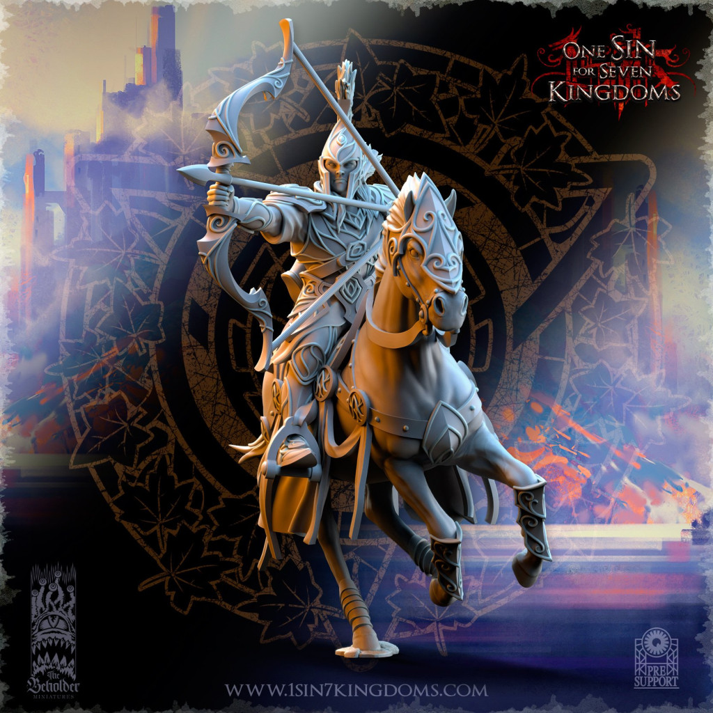 The Beholder Miniatures - Elfes - Archers de Cavalerie