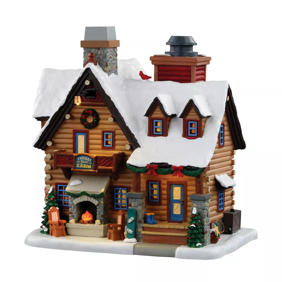 Village de Noël Lemax lumineux La cabane de Thicket Falls