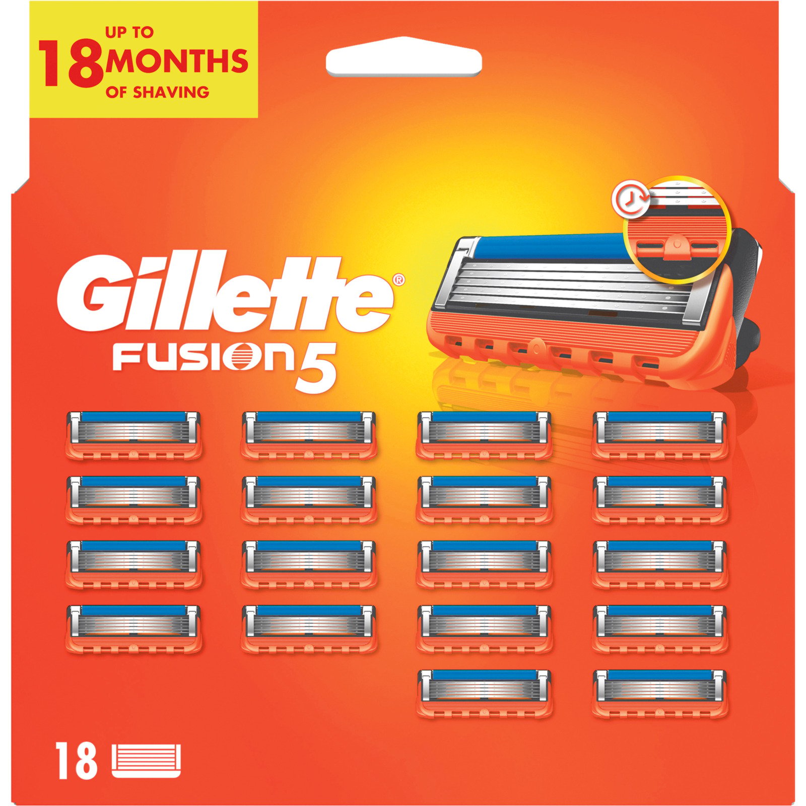 Gillette Rasierklingen Fusion 5, 18 Stück