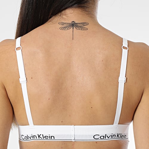 Brassière Femme Light Lined Triangle QF7016E Blanc Rouge