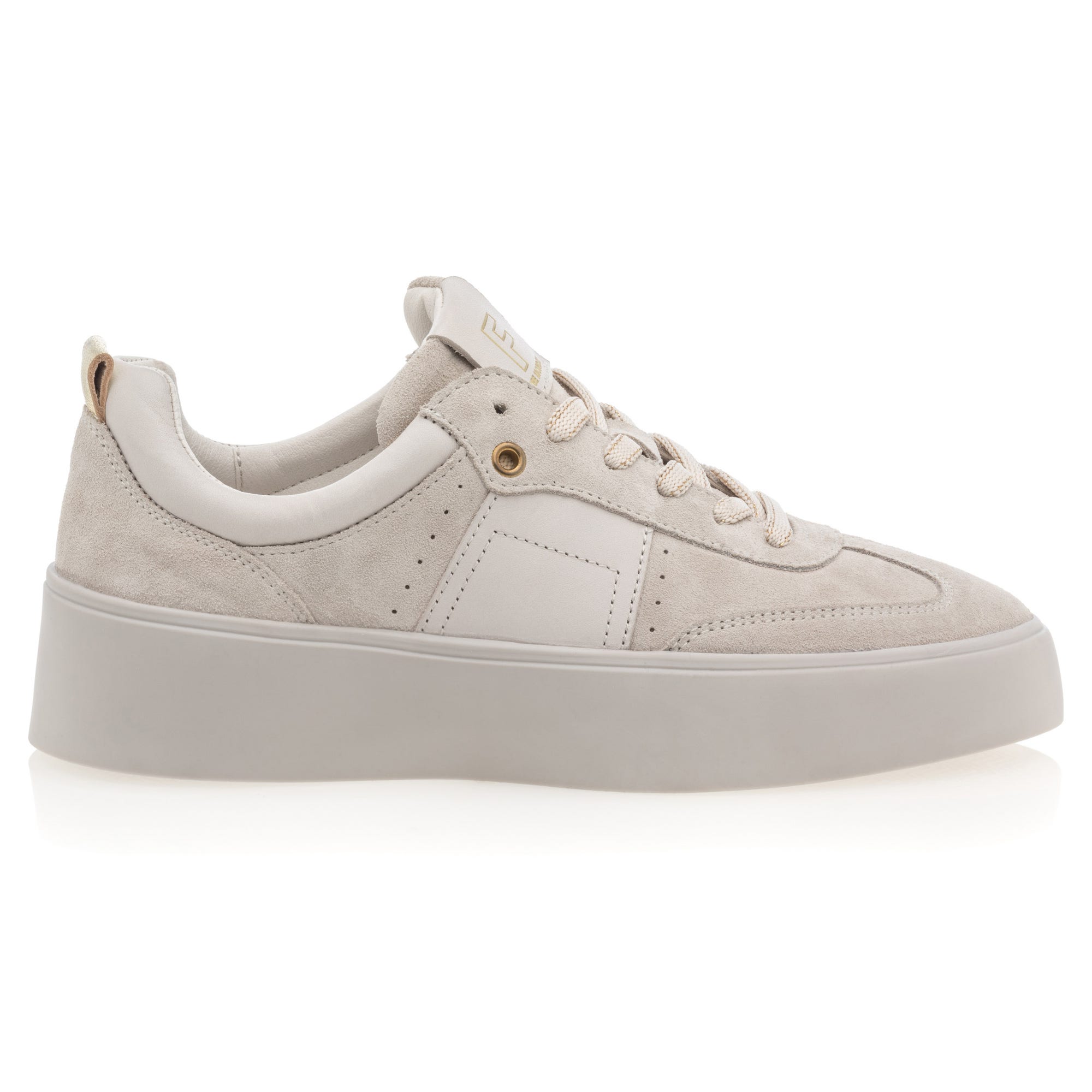 Baskets basses Femme en cuir beige