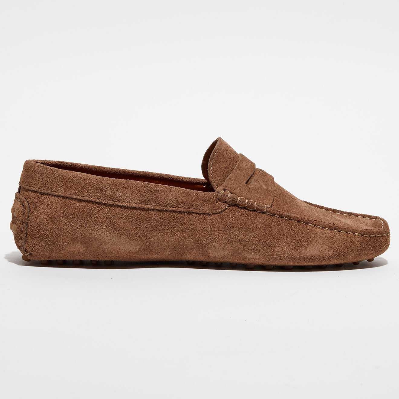 Loafers Mocassins en Velours de Cuir Martin noisettes