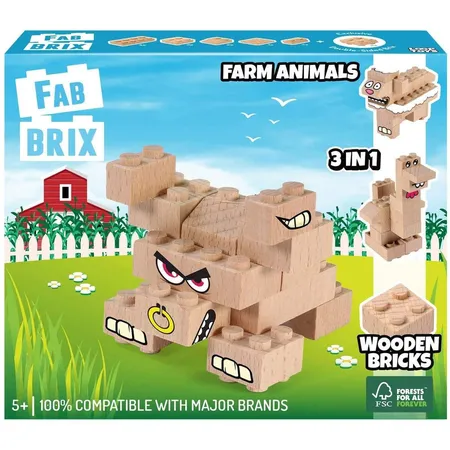 FabBrix Holzbausteine Farmtiere