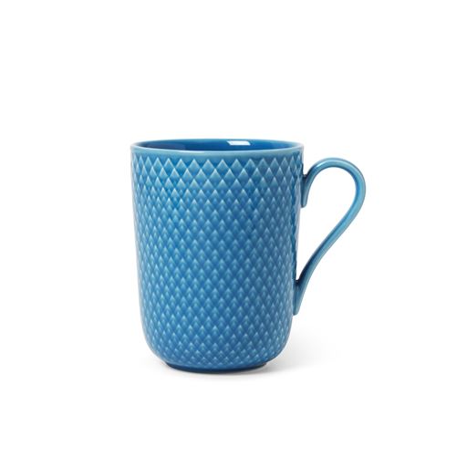 Lyngby Porcelæn Rhombe Krus, Blå, 33 cl