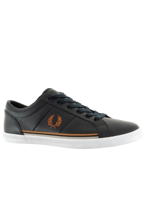 Baskets basses fred perry baseline perf leather bleu