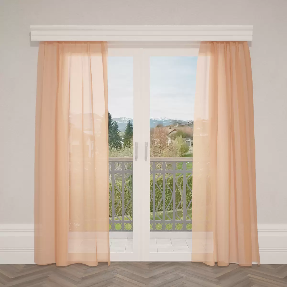 Tagvorhang Mousseline Orange